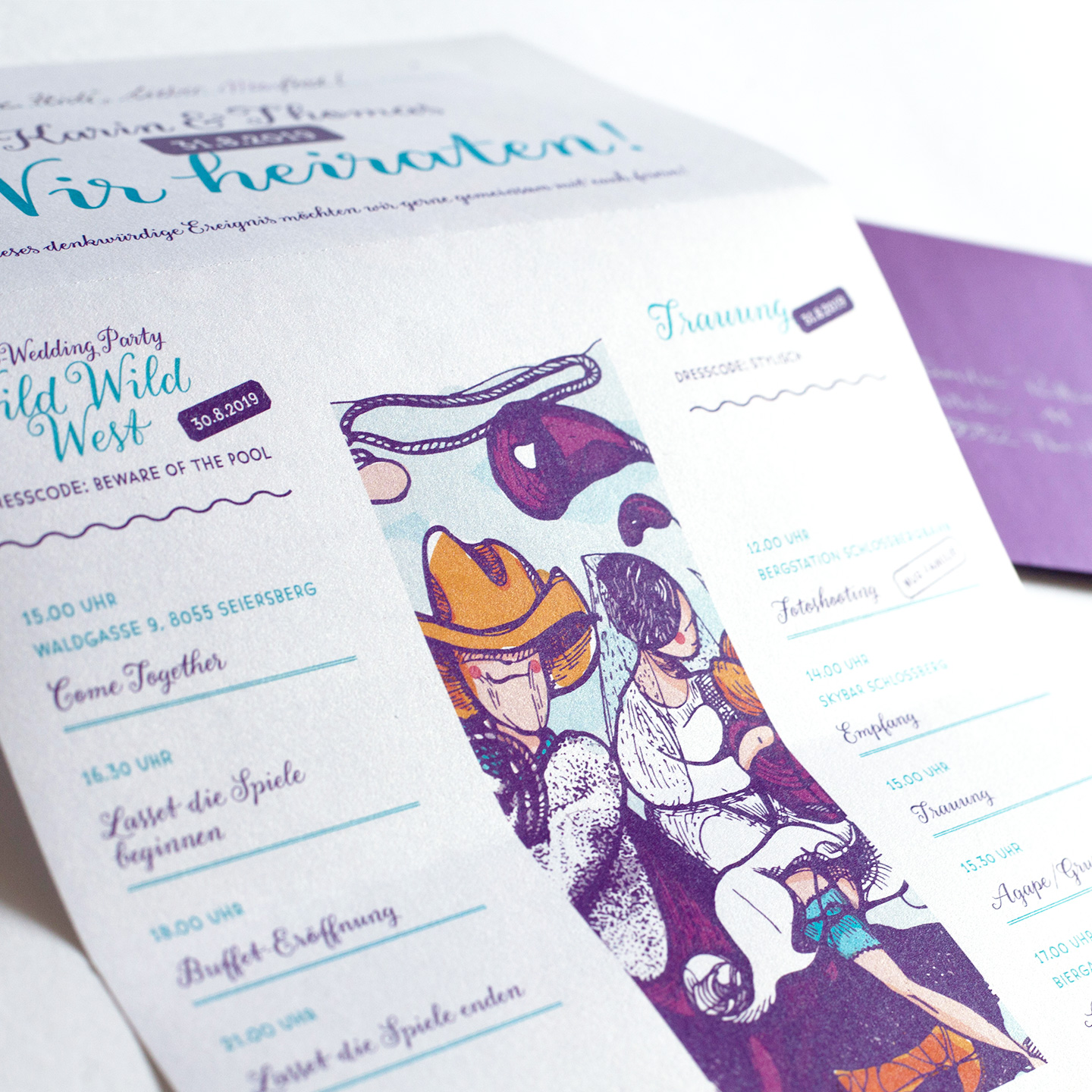 Wedding Programm and illustration Wedding Programm and illustration