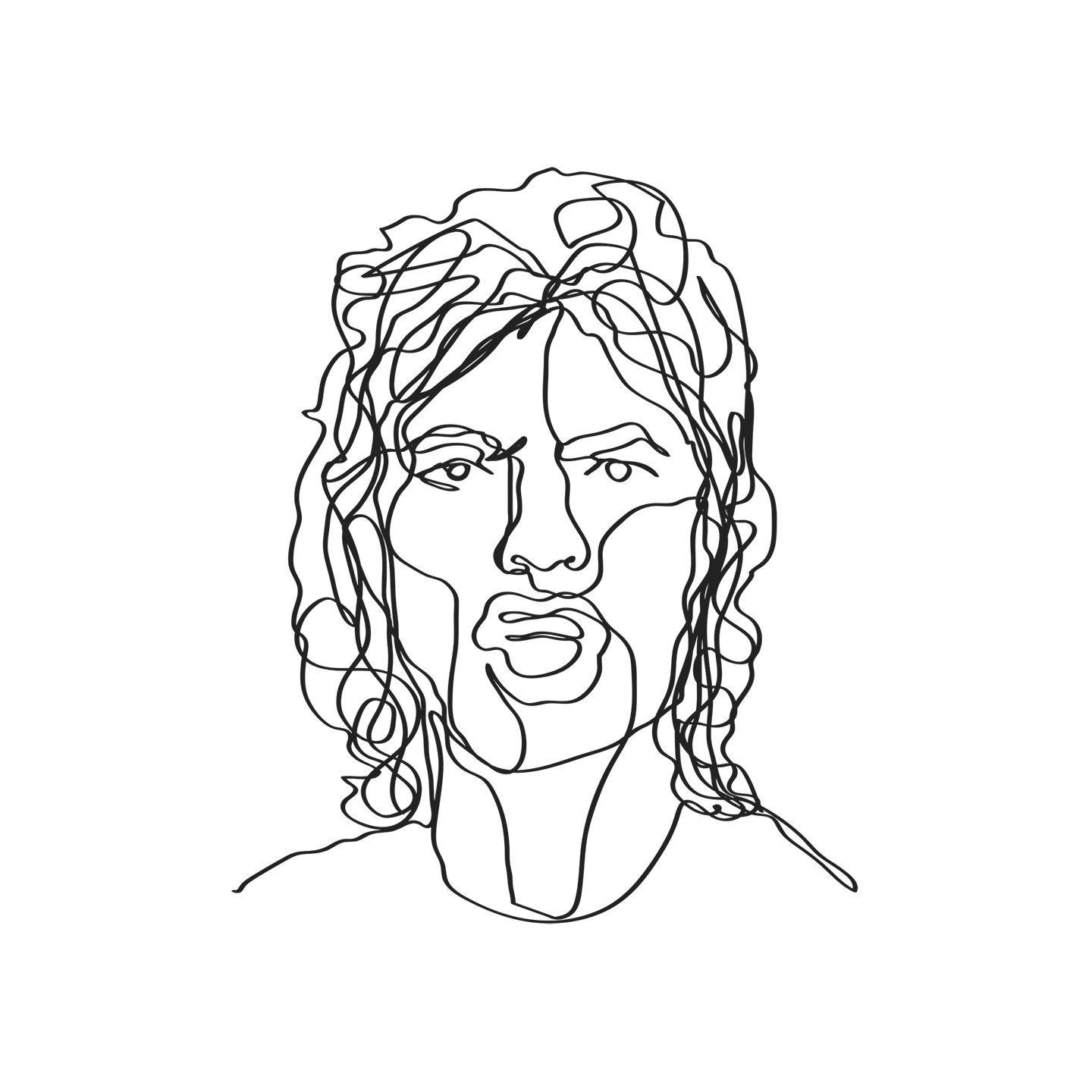 Illustrated Mick Jagger Illustrated Mick Jagger