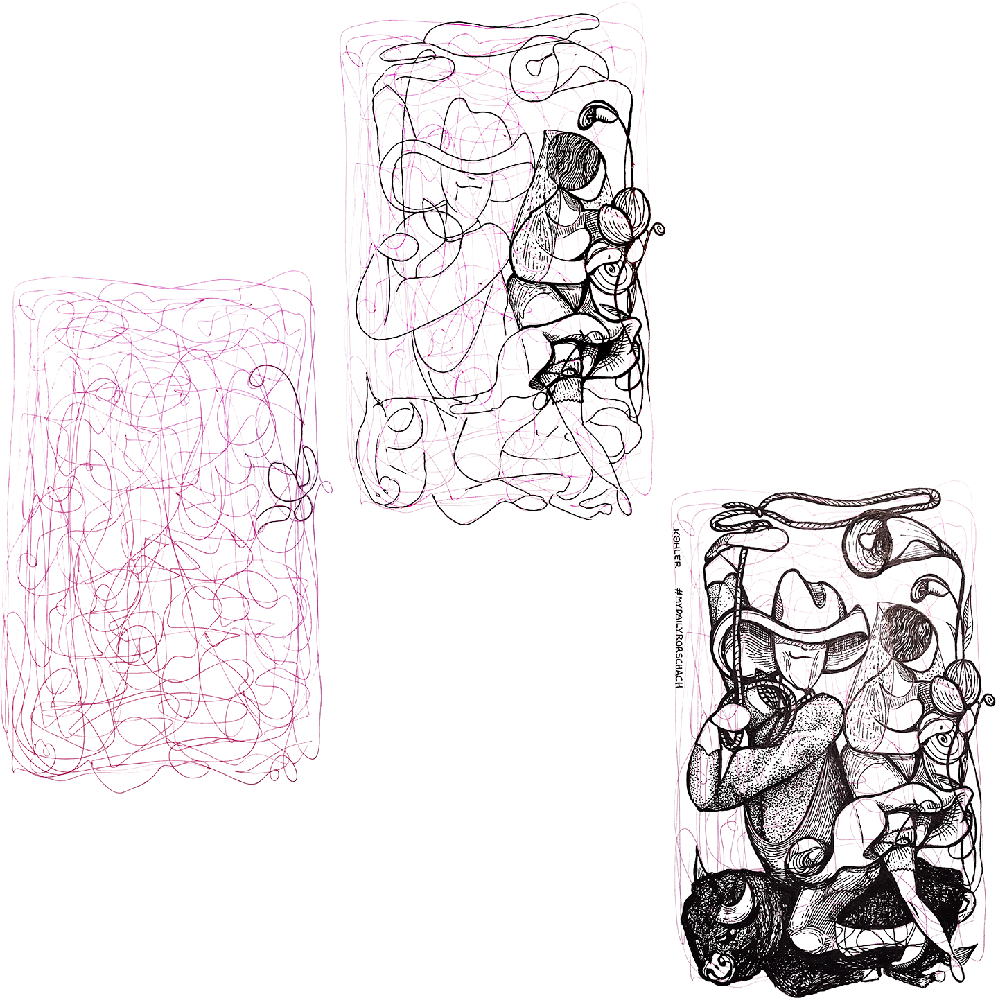 Process of creating the illustration for the wedding Process of creating the illustration for the wedding