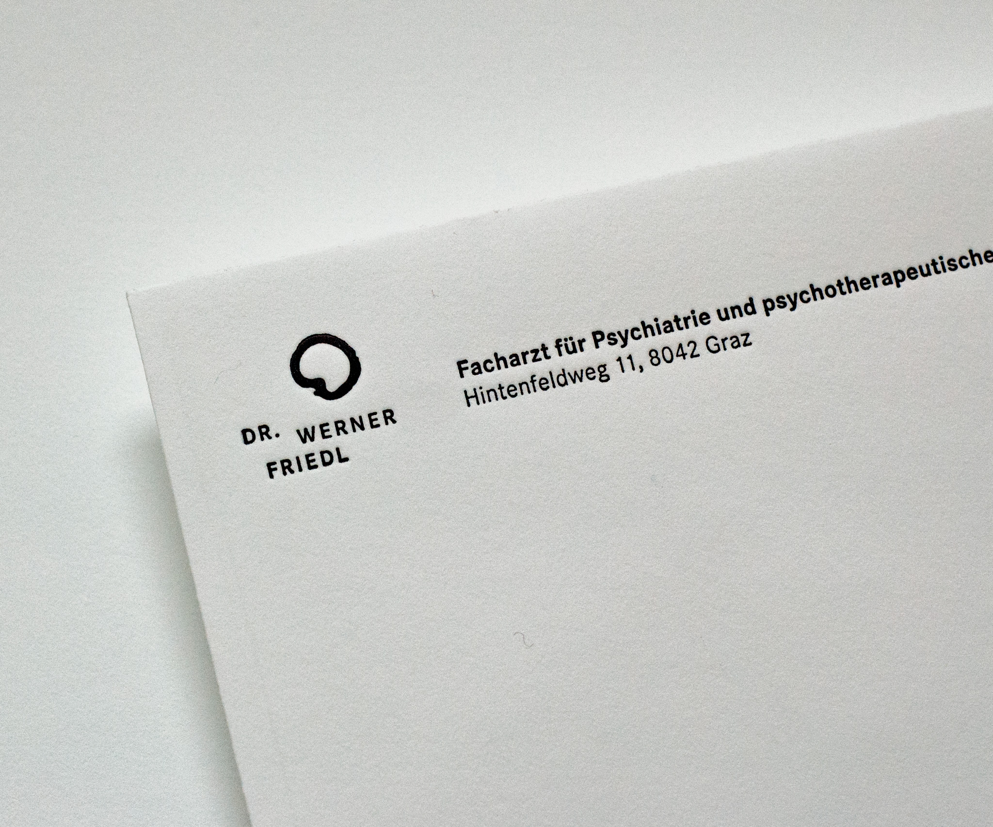 Detail of envelope of Dr. Werner Friedl Detail of envelope of Dr. Werner Friedl