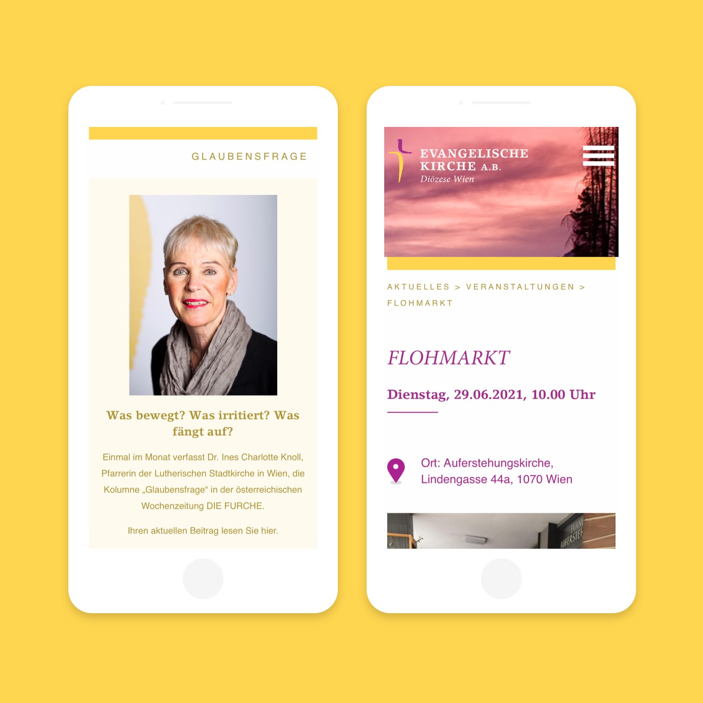evang-wien.at – mobile screen design evang-wien.at – mobile screen design