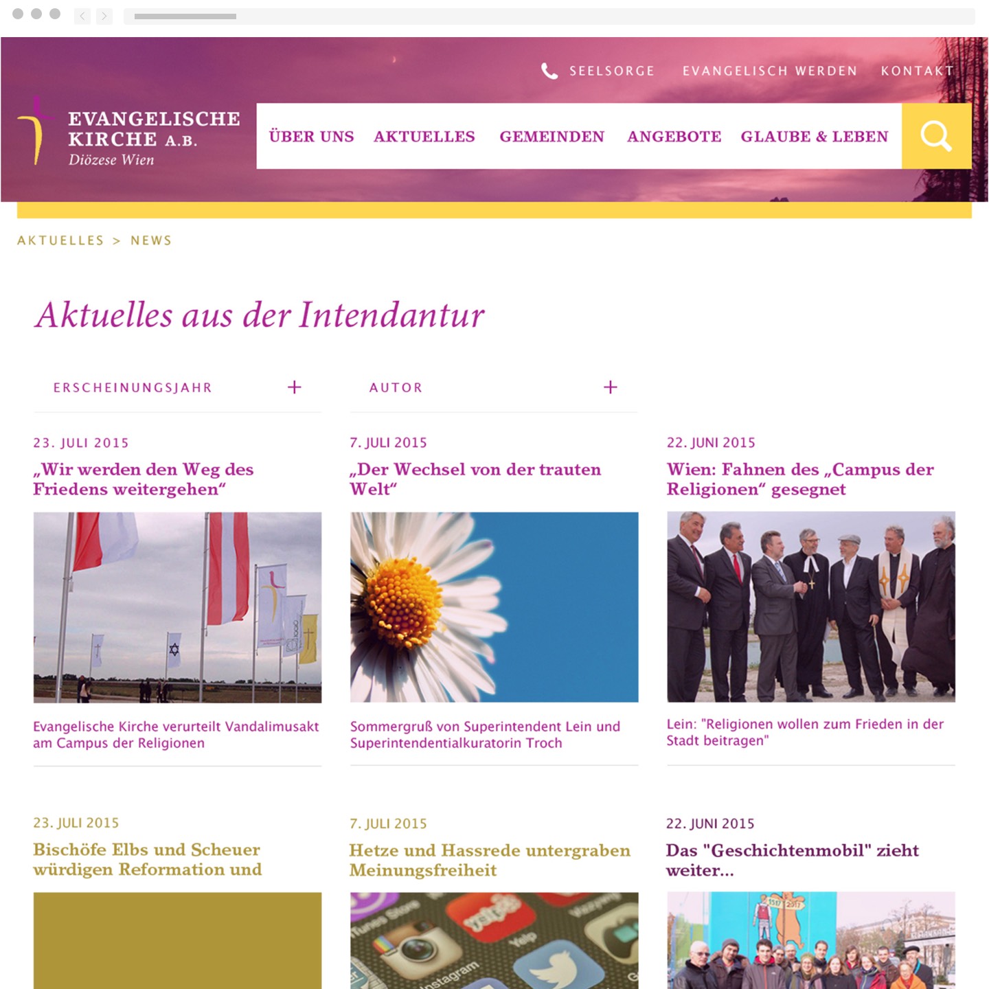 evang-wien.at – news website design evang-wien.at – news website design