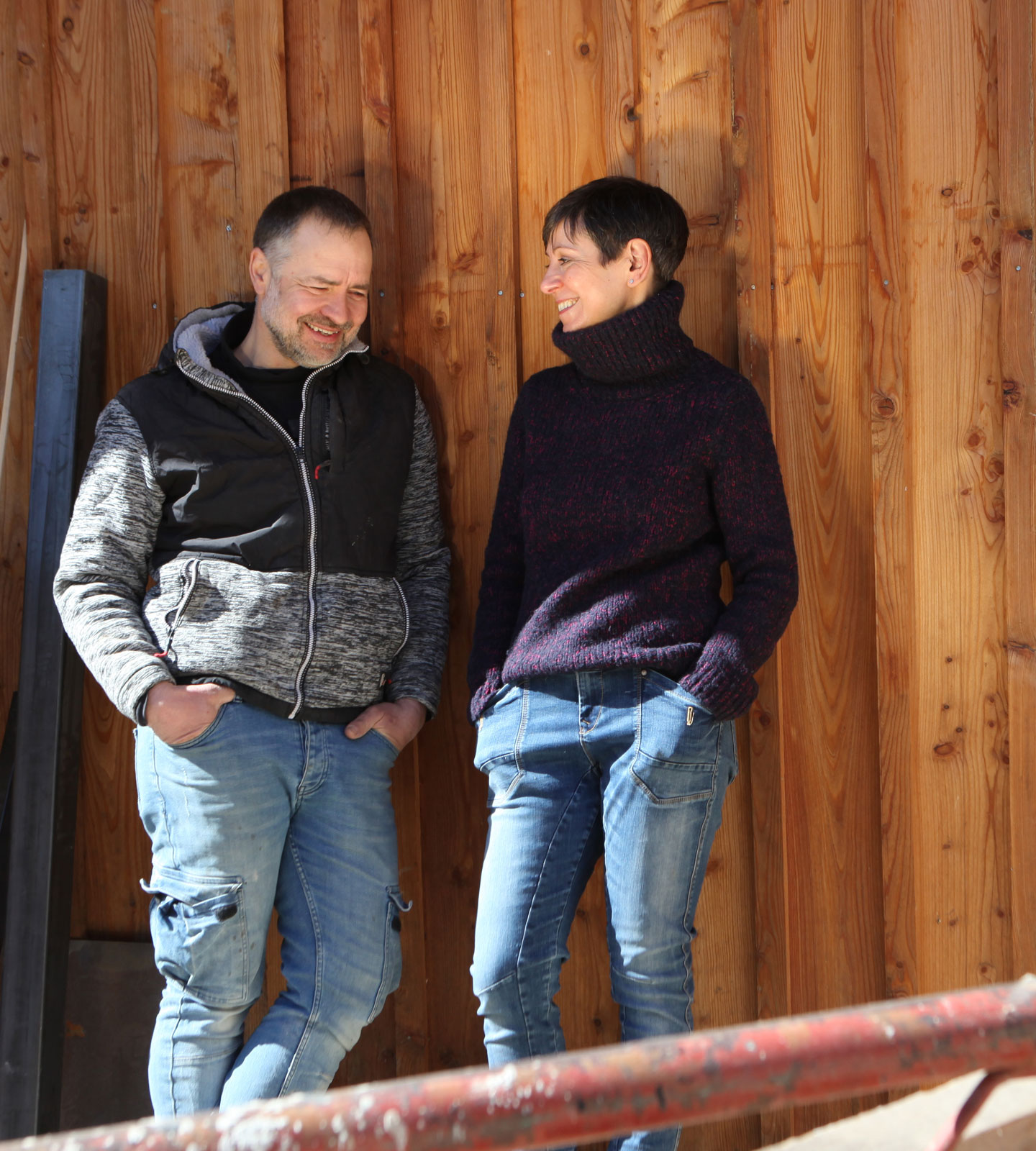 Martin and Sandra Sacchetti Martin and Sandra Sacchetti on the construction site of Quartier35