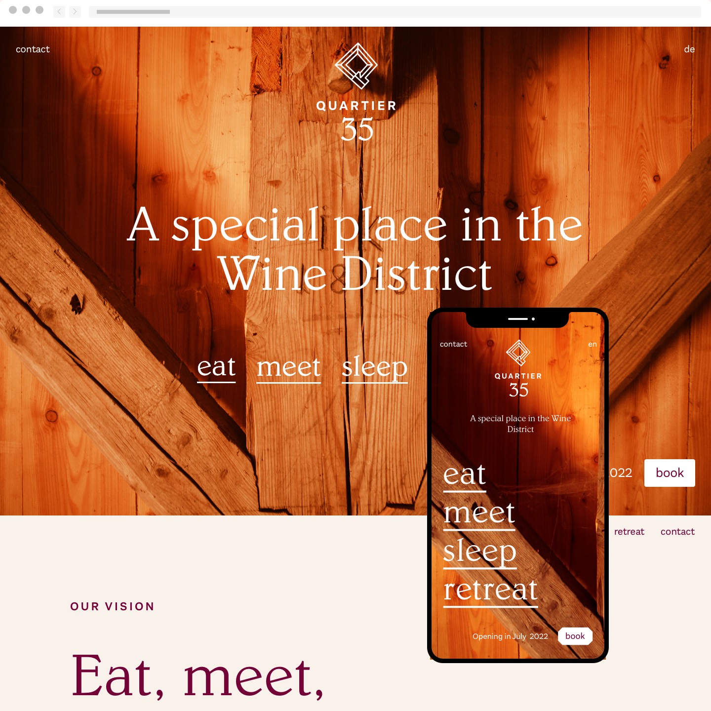Webdesign for Quartier35 Webdesign for Quartier35